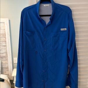 Columbia Vibrant Blue Long Sleeve Shirt